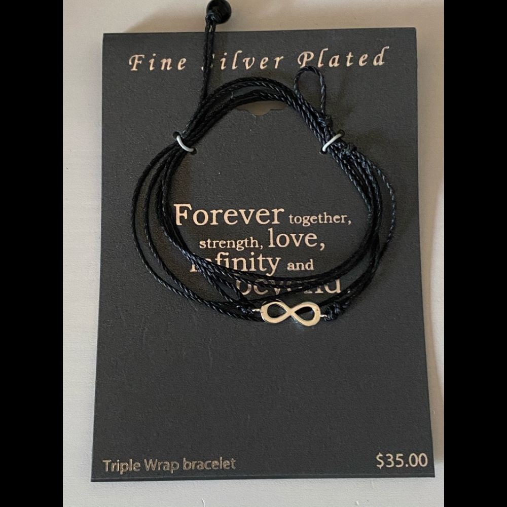 Silver Wrap Infinity Symbol Bracelet